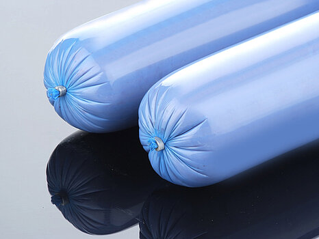 Boyaux remplis présentés sous des formes rondes